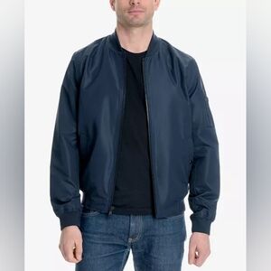 NWT Michael Kors Mens Midnight Blue Bomber Jacket Small